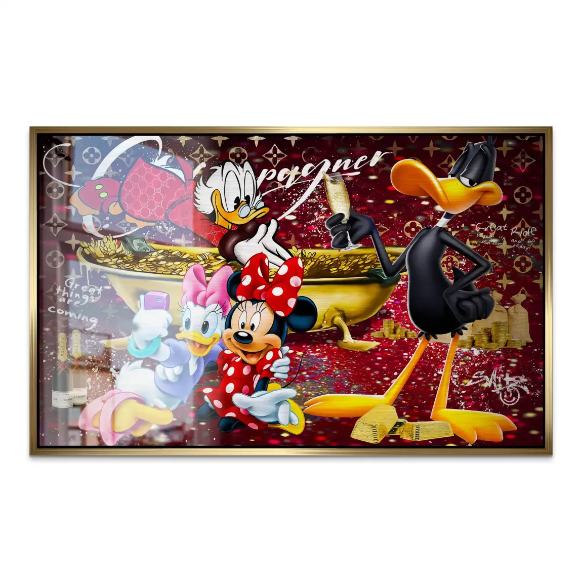 Luxury Duck Party AluDibond Gebürstet