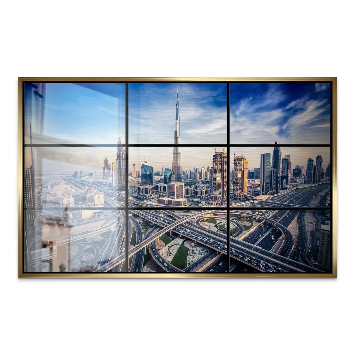 Skyline Dreams Dubai AluDibond Gebürstet