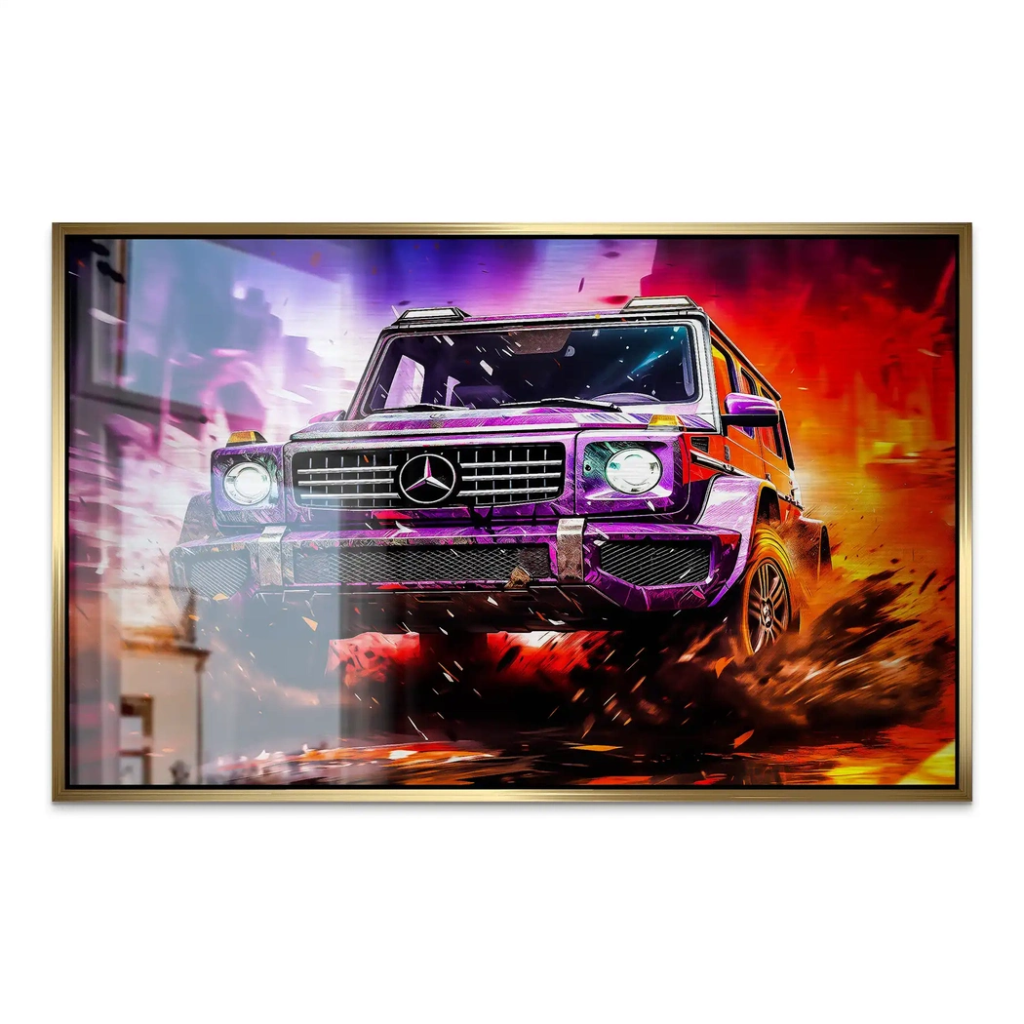 Mercedes G63 Abstrakt Offroad AluDibond Gebürstet INGALERIE
