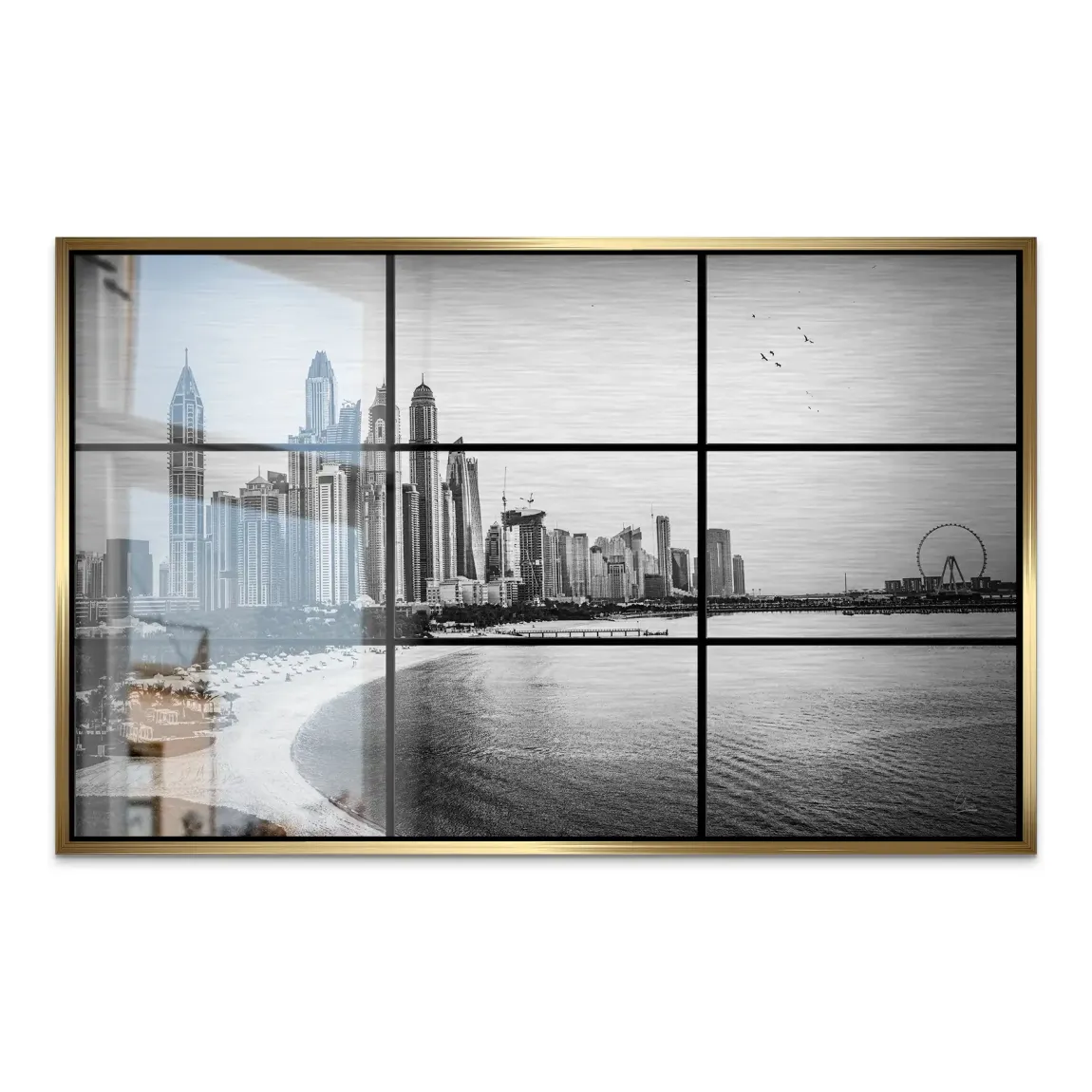 Dubai Noir Horizon AluDibond Gebürstet