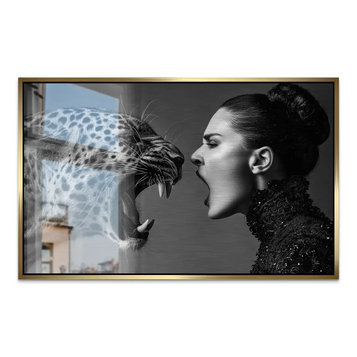 Wild Leopard Connection AluDibond Gebürstet