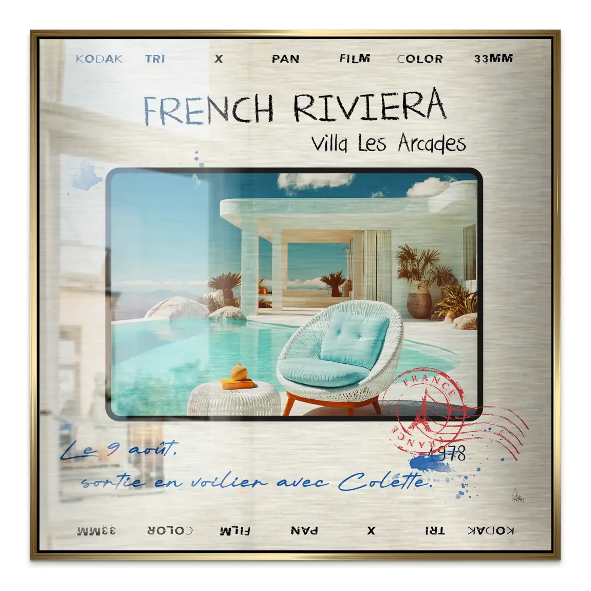 French Riviera Chic Wild Aluminiumbild gebürstet