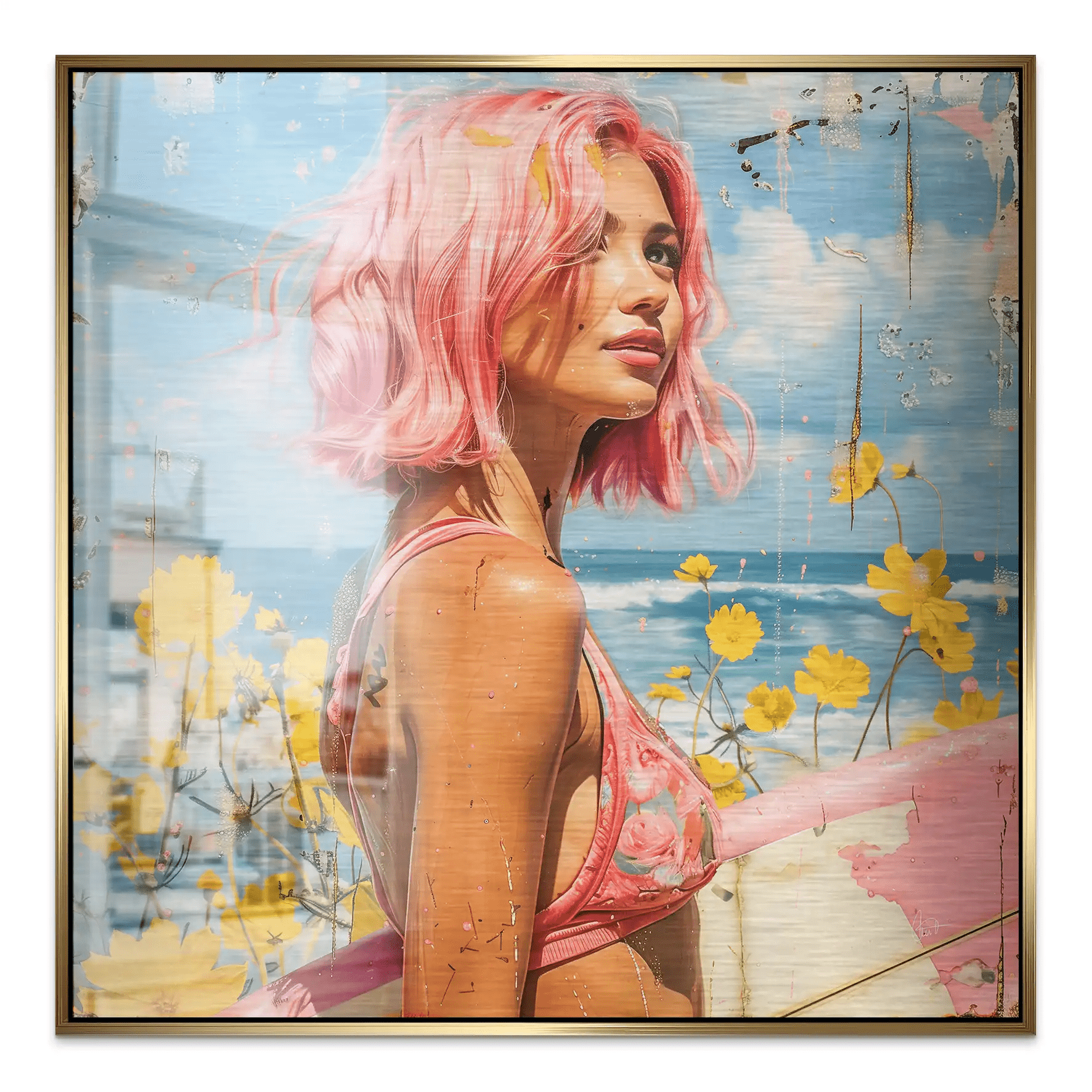 Beach Girl Nr.2 Alu Gebürstet Bild INGALERIE