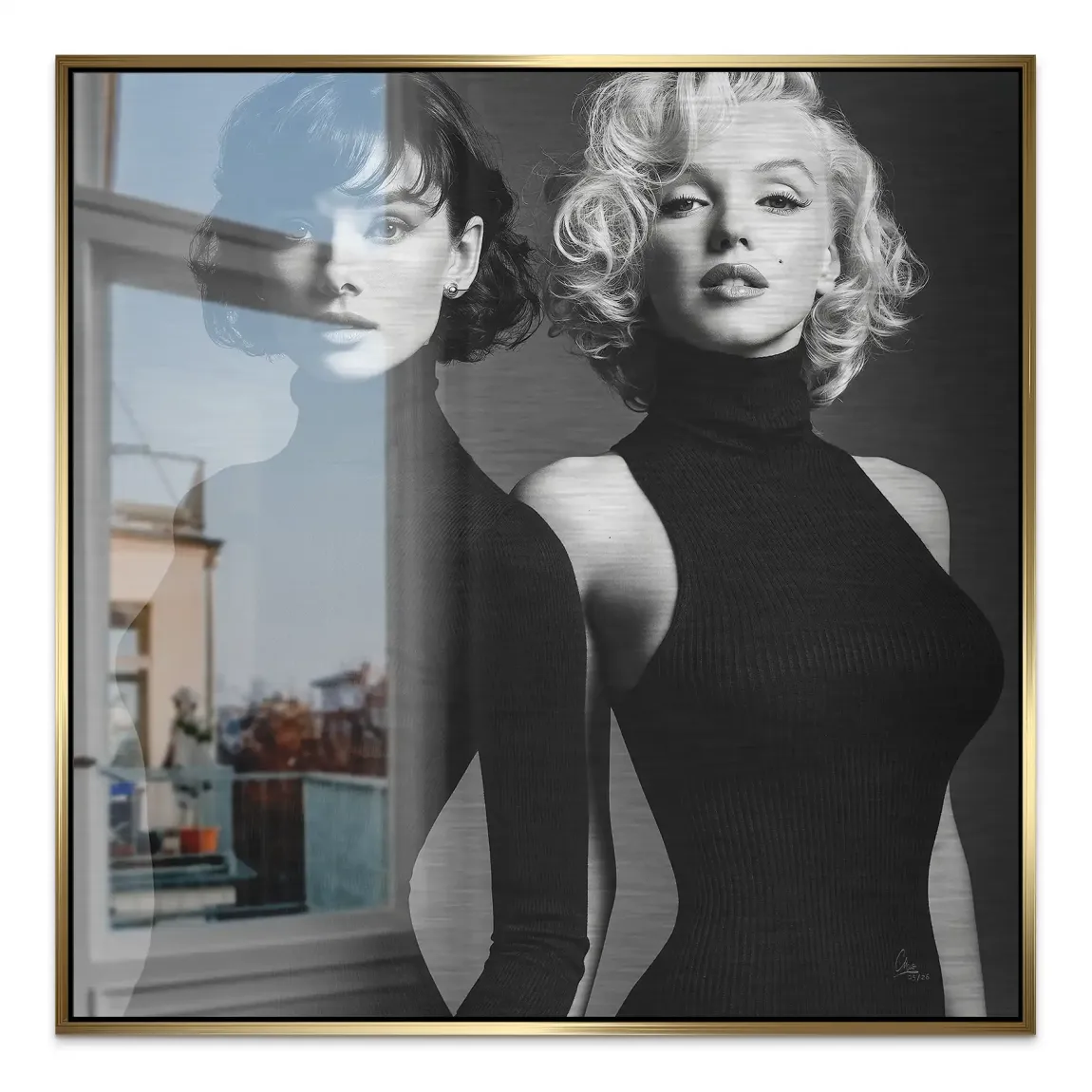 Audrey & Marilyn Aluminiumbild gebürstet