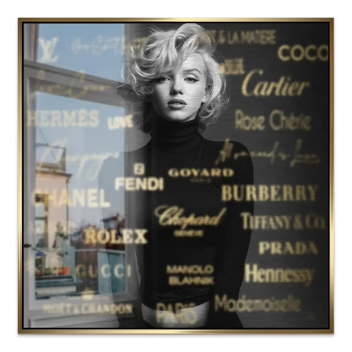 Marilyn Monroe Luxury Alu Gebürstet Bild