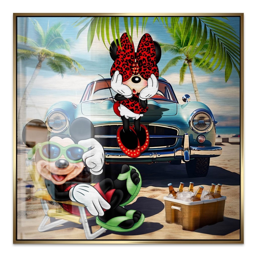 Micky & Minnie Beach Alu Gebürstet INGALERIE