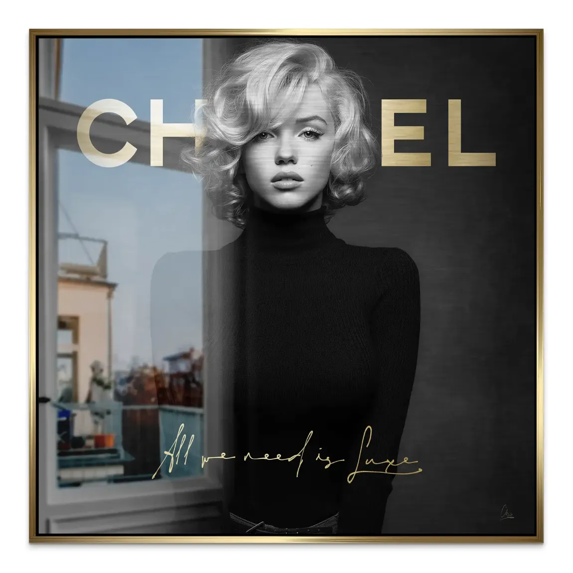 Marilyn Luxe Art Alu Gebürstet Bild