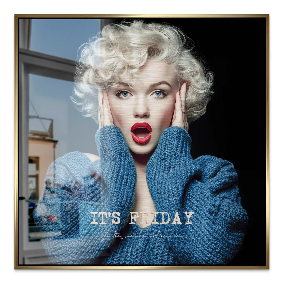 Marilyn Monroe It's Friday Alu Gebürstet Bild