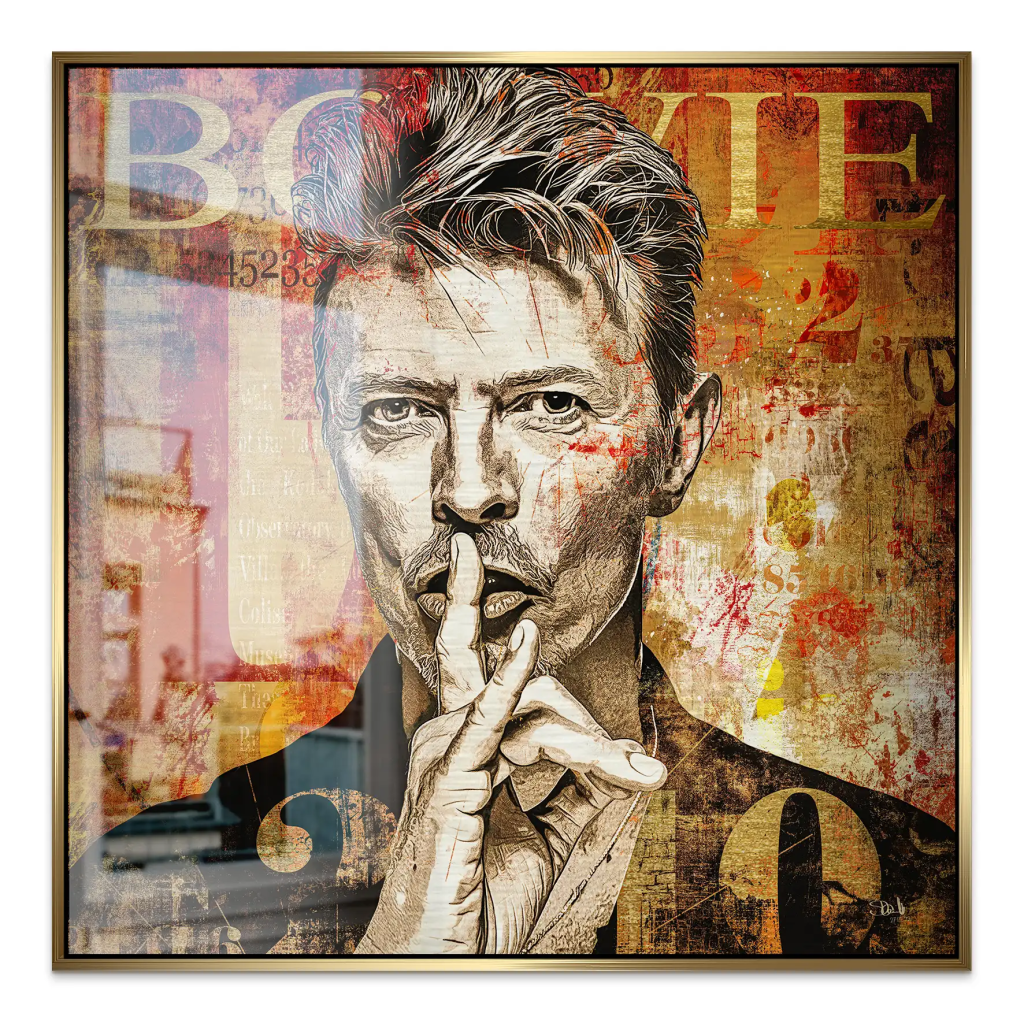 David Bowie Abstrakt Modern Style Alu Gebürstet INGALERIE