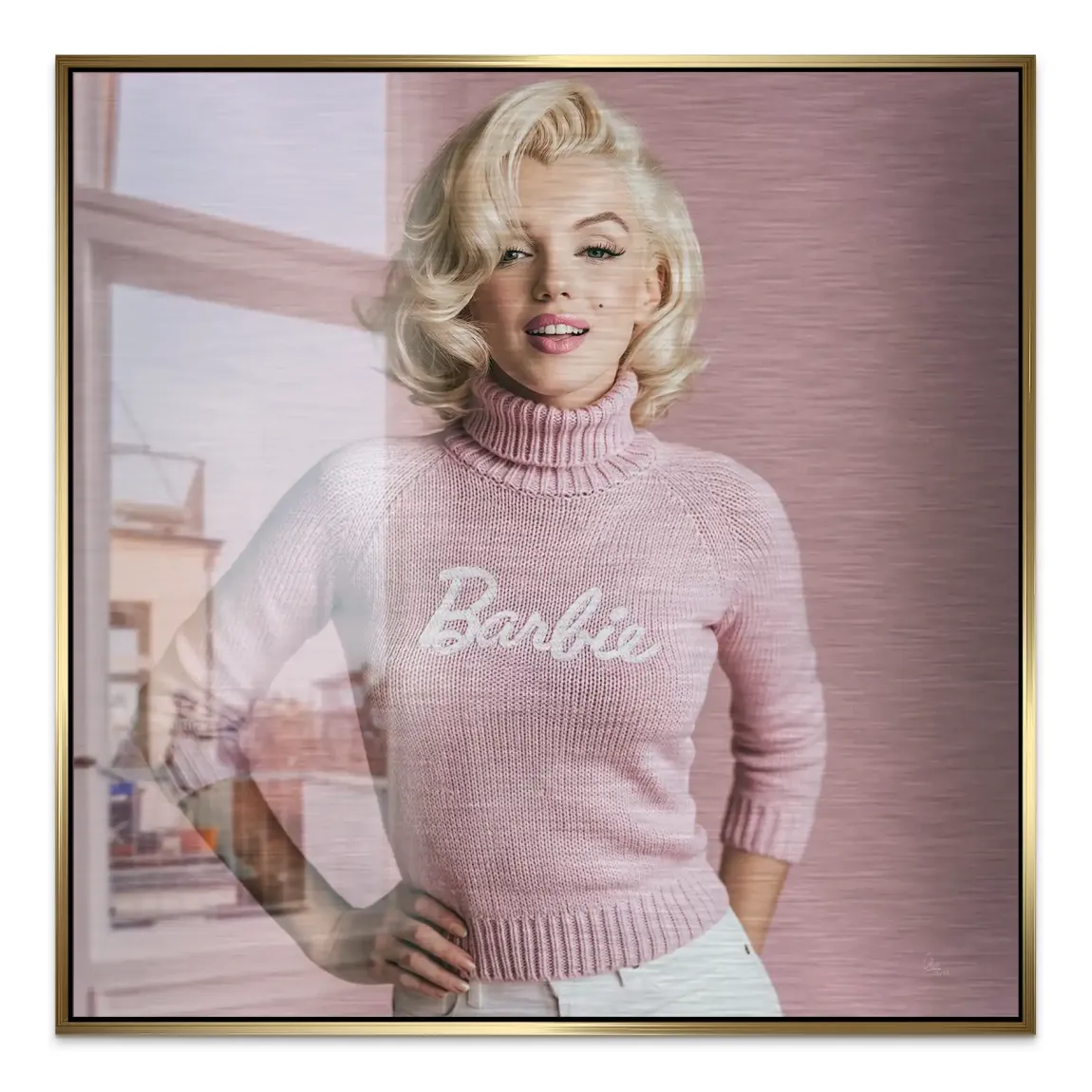 Marilyn Monroe Barbie Aluminiumbild gebürstet