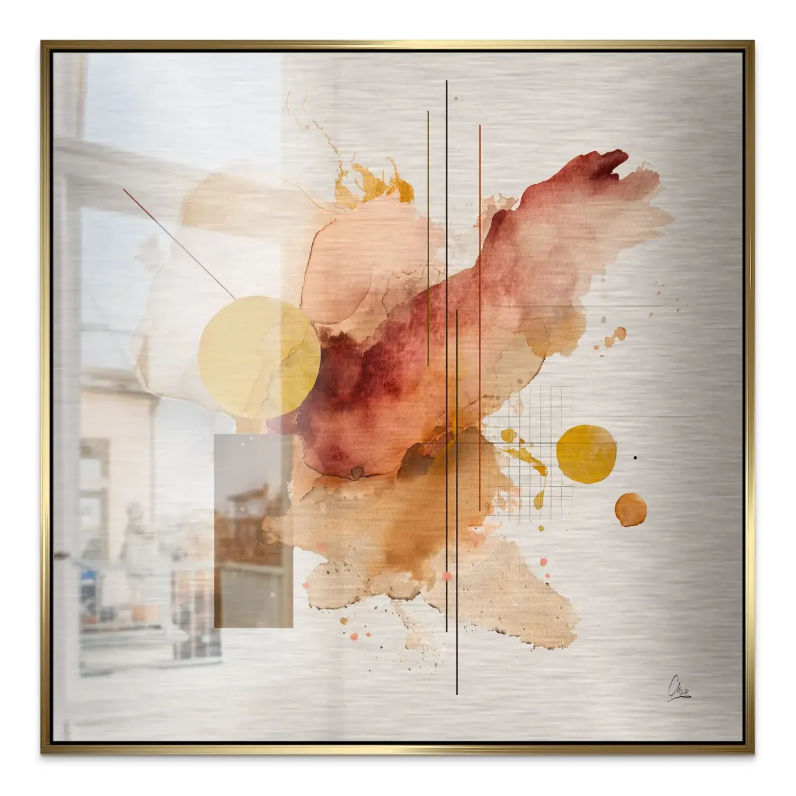 Amber Flow Alu Gebürstet Bild