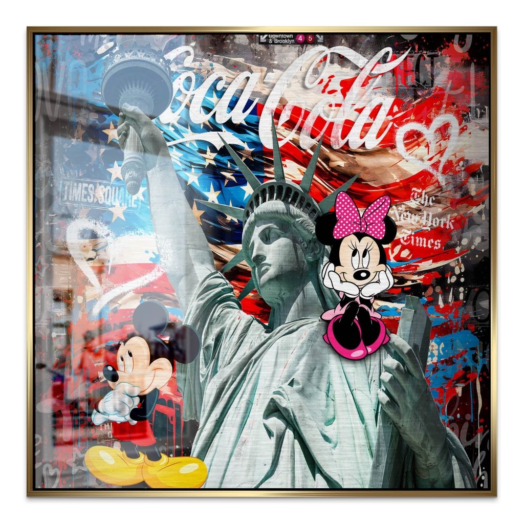 Micky USA Pop Art Alu Gebürstet INGALERIE