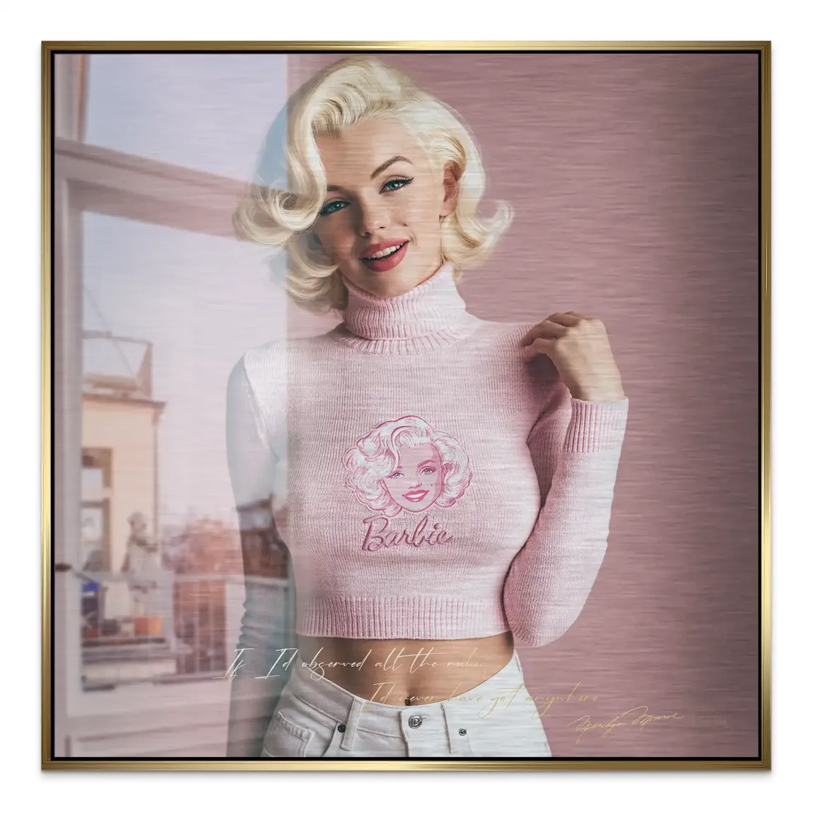 Marilyn Monroe Blush Aluminiumbild gebürstet
