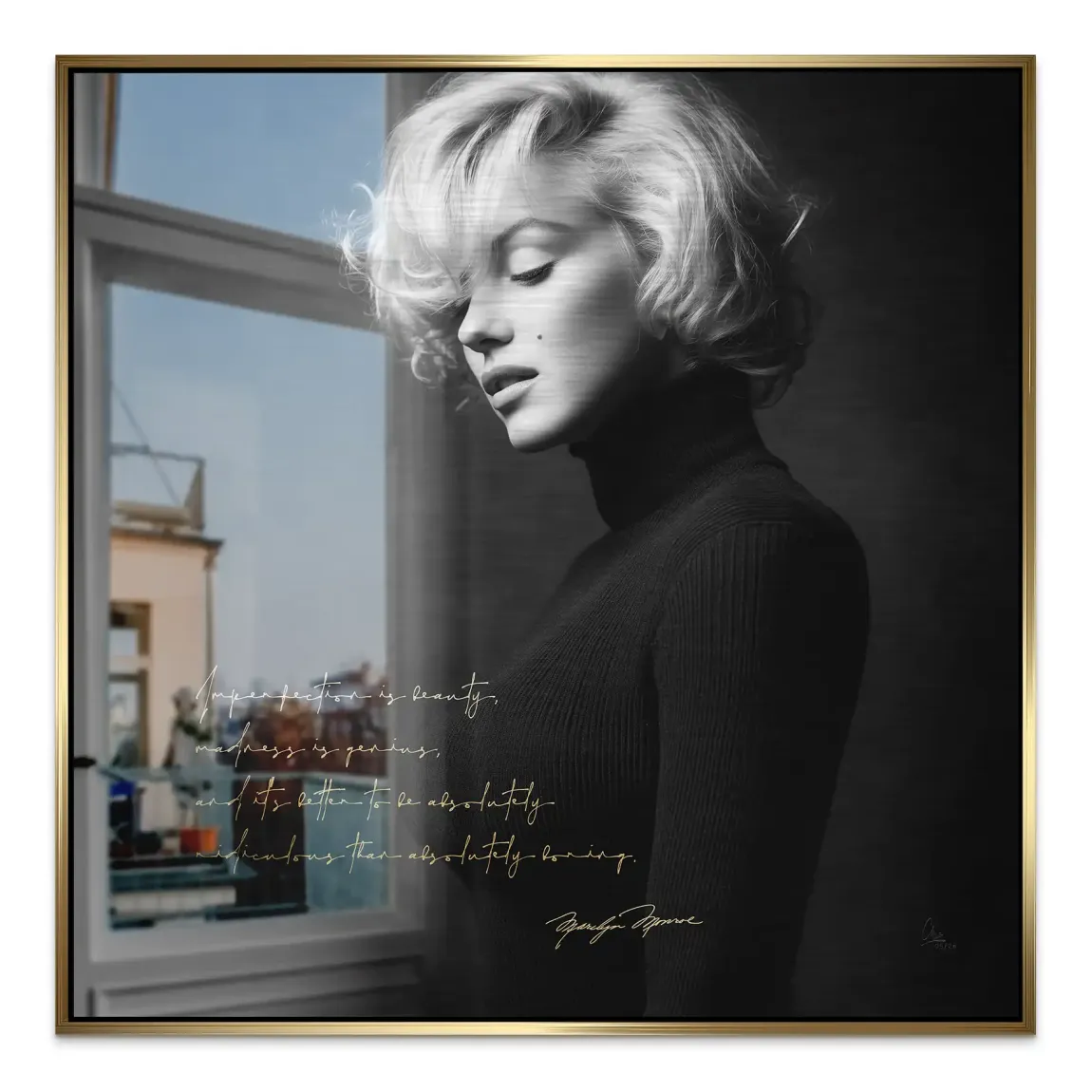 Marilyn Monroe Diva Aluminiumbild gebürstet