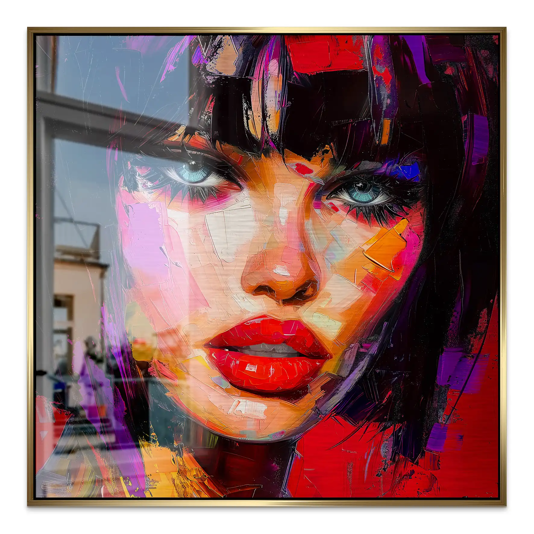 Abstrakt Red Beauty Alu Gebürstet Bild INGALERIE