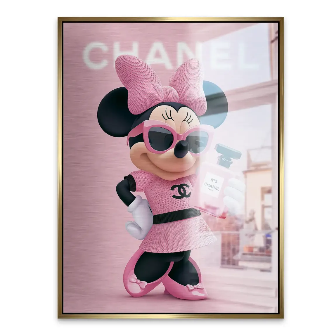 Minnie Rosé Chic Aluminiumbild gebürstet