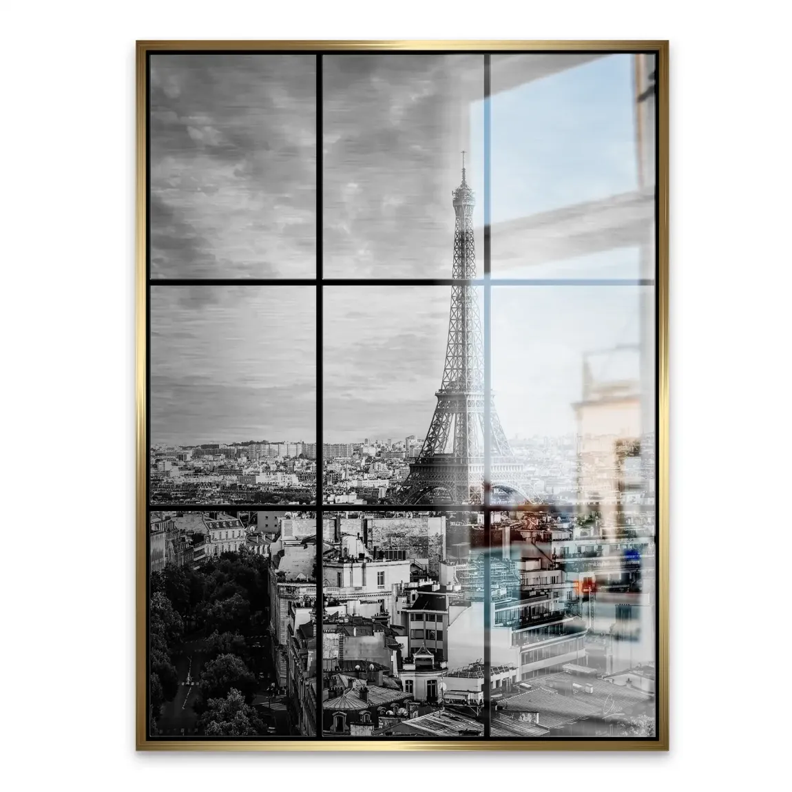 Eiffelturm über Paris Alu Gebürstet Bild