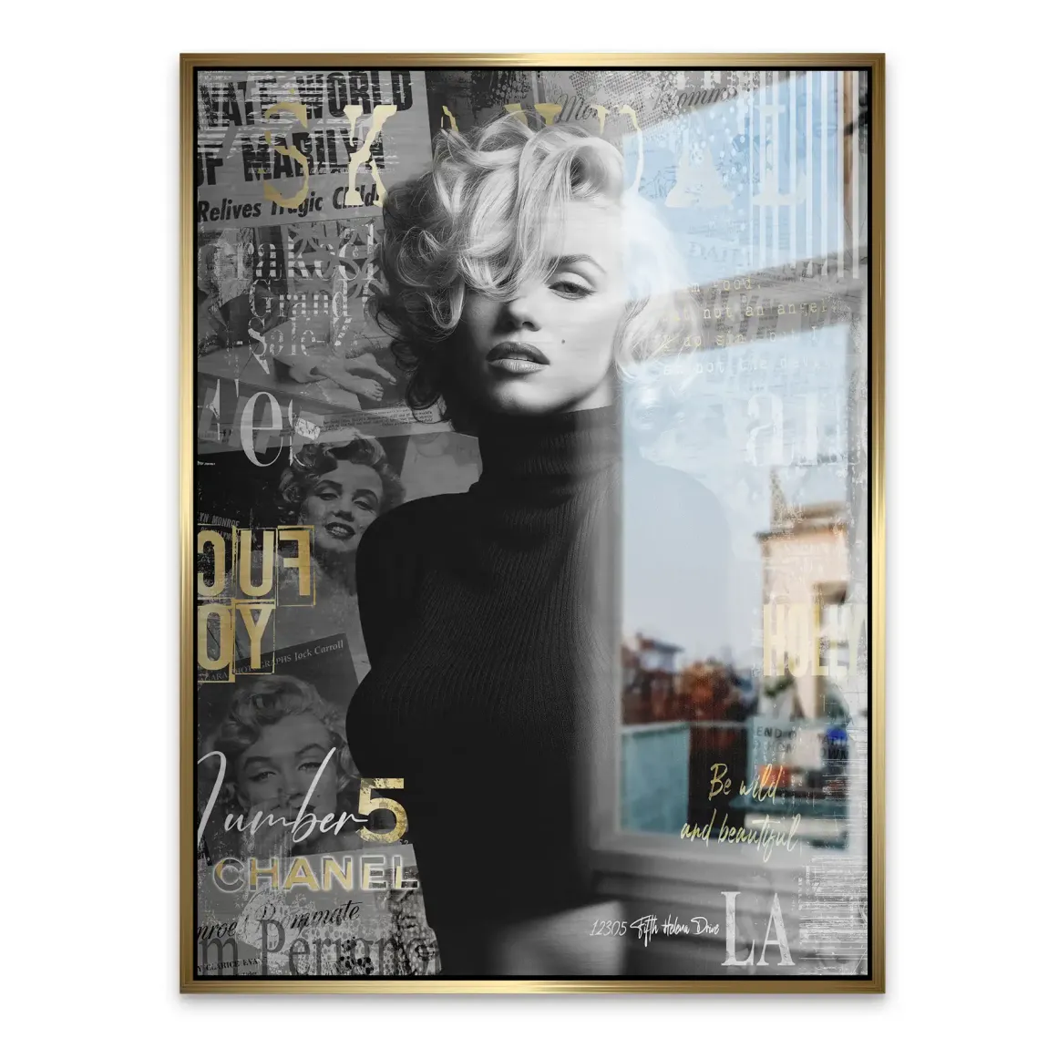 Marilyn Monroe Legend Aluminiumbild gebürstet