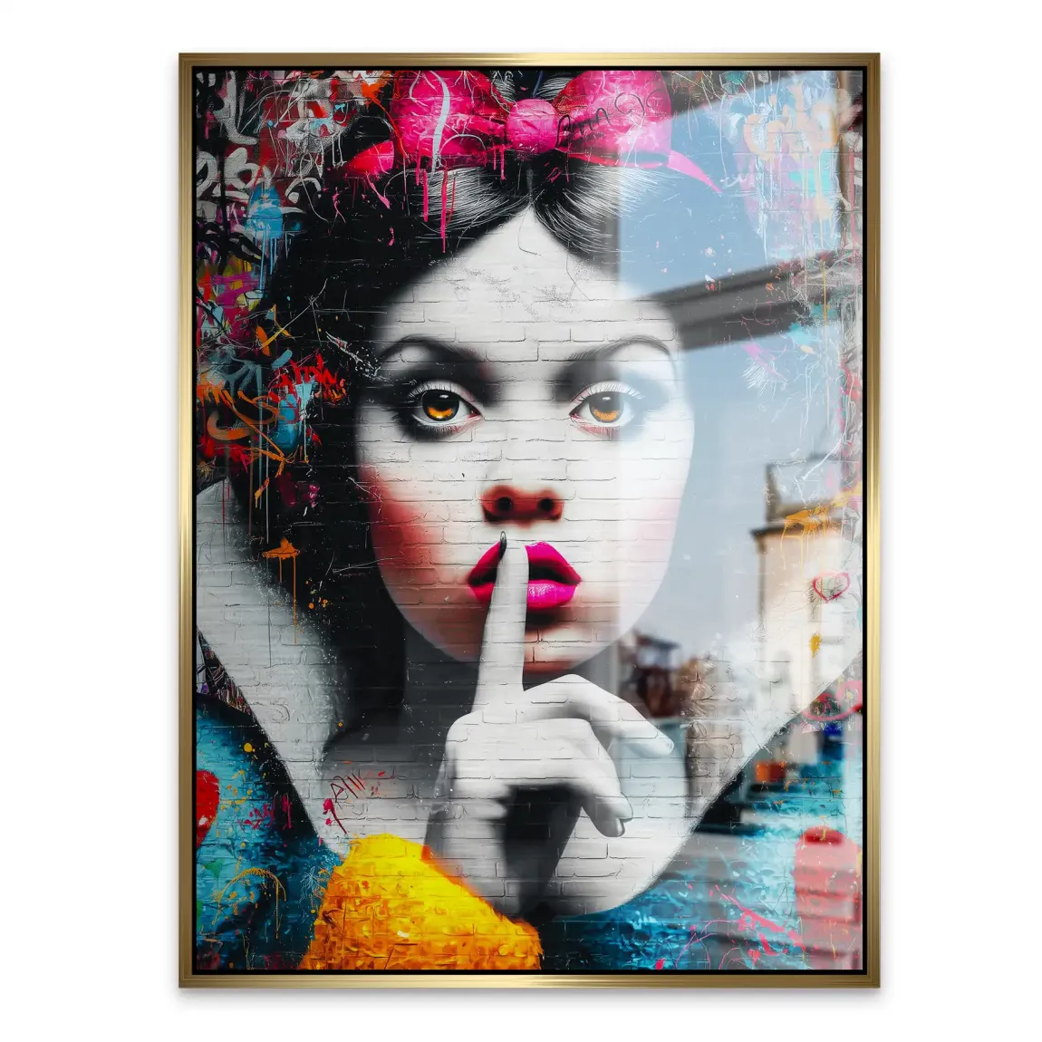 Schneewittchen Silent Pop Art Alu Gebürstet Bild
