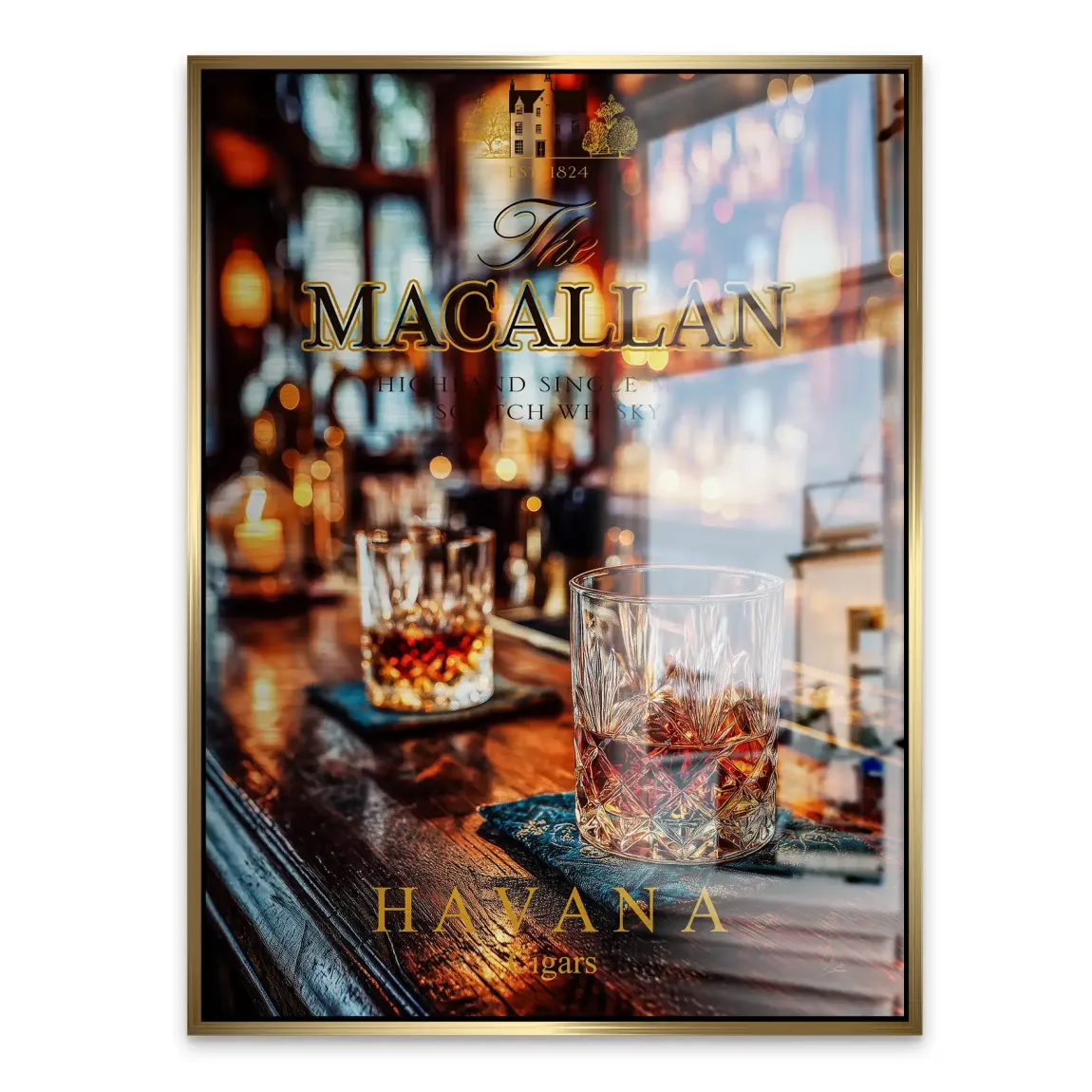 Havana Nights Whisky Alu Gebürstet Bild