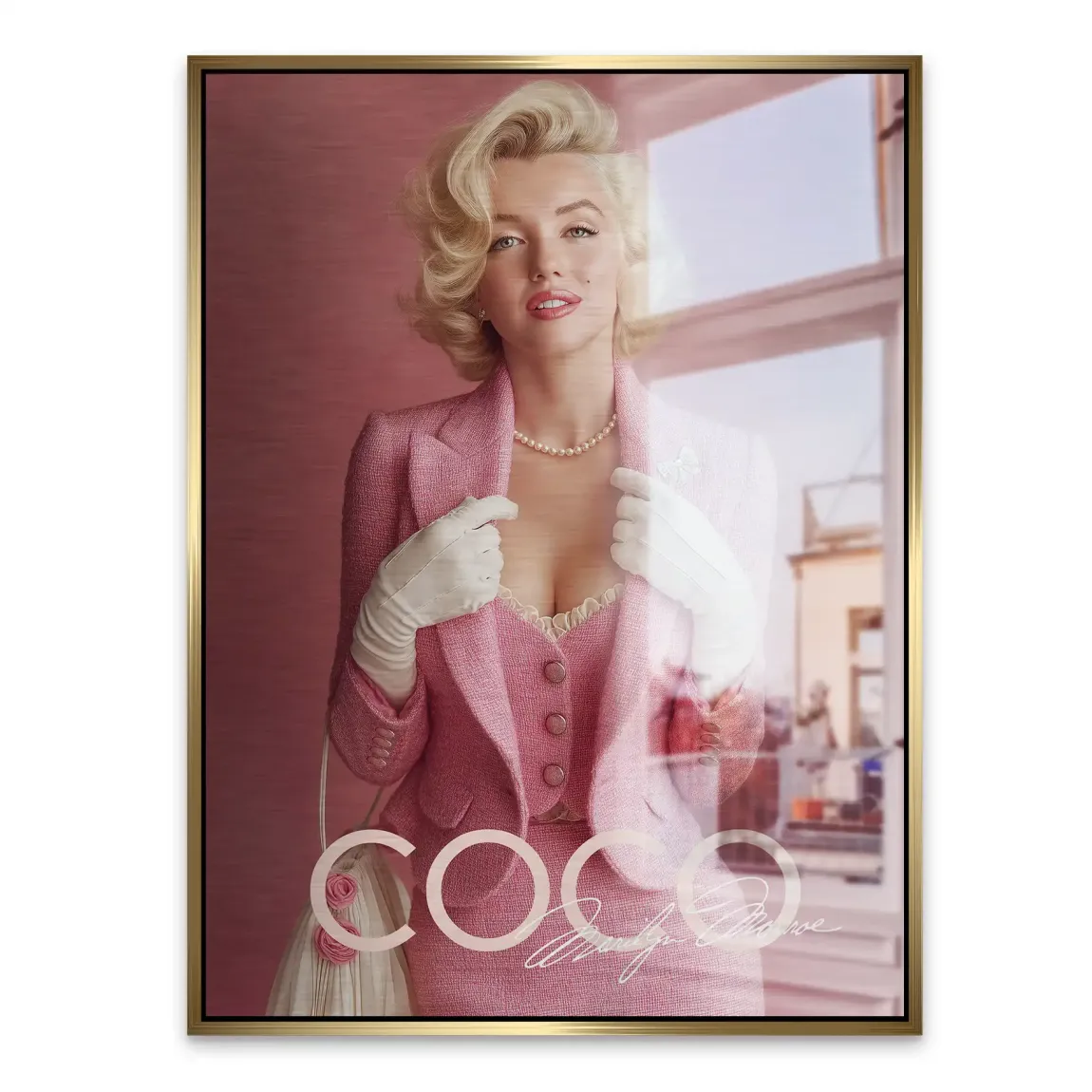 Eleganz in Rosé Monroe Aludibond Gebürstet Bild INGALERIE