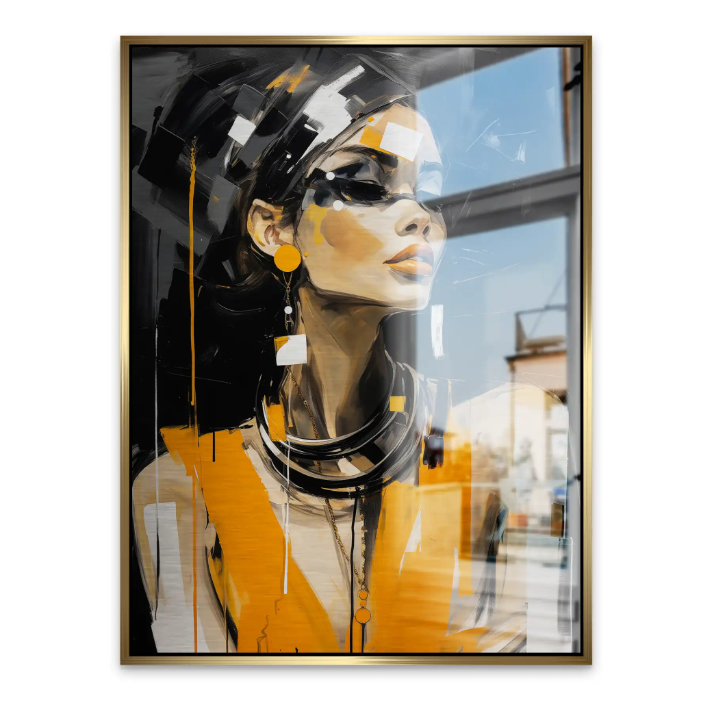 Abstrakt Style Lady Alu gebürstet Bild INGALERIE