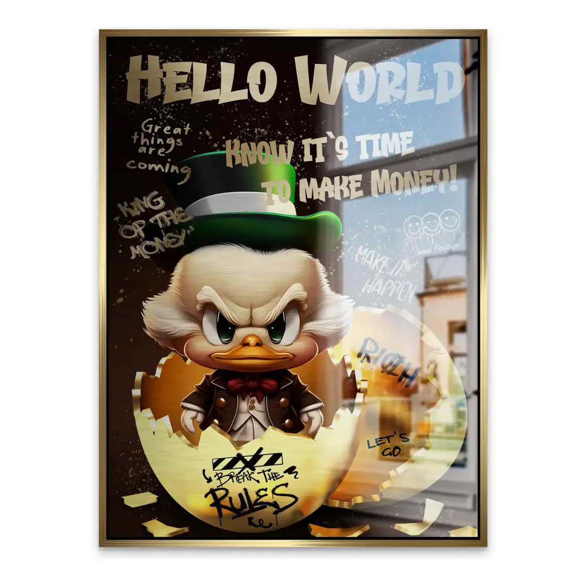 Money Master Dagobert Duck Alu Gebürstet Bild