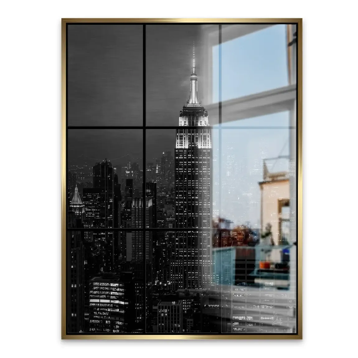 Midnight Crown New York Alu Gebürstet Bild