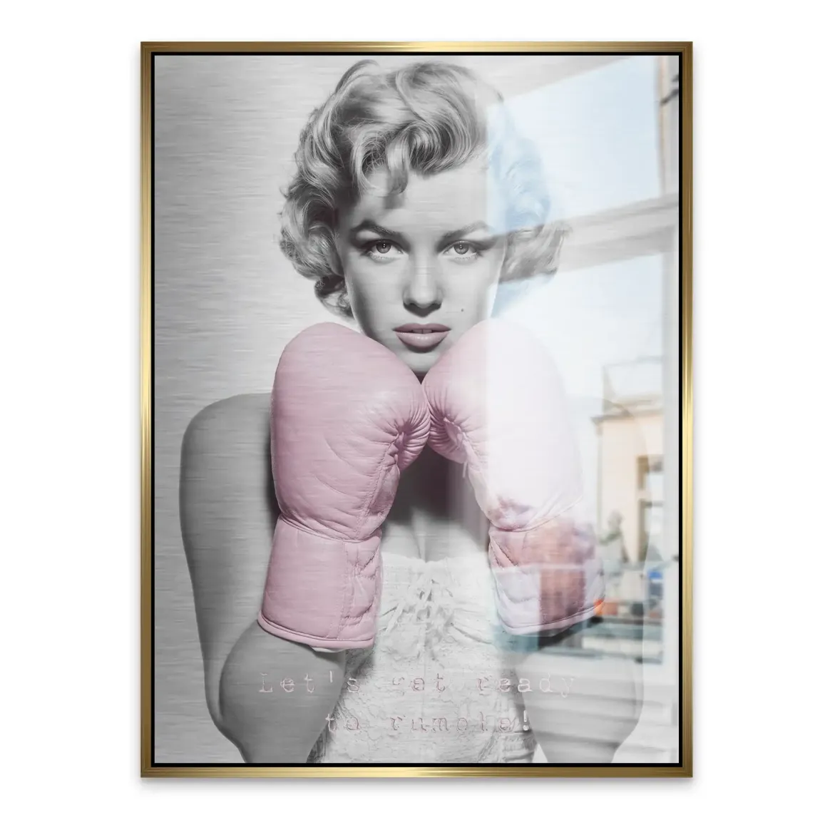 Boxing Marilyn Monroe Alu Gebürstet Bild