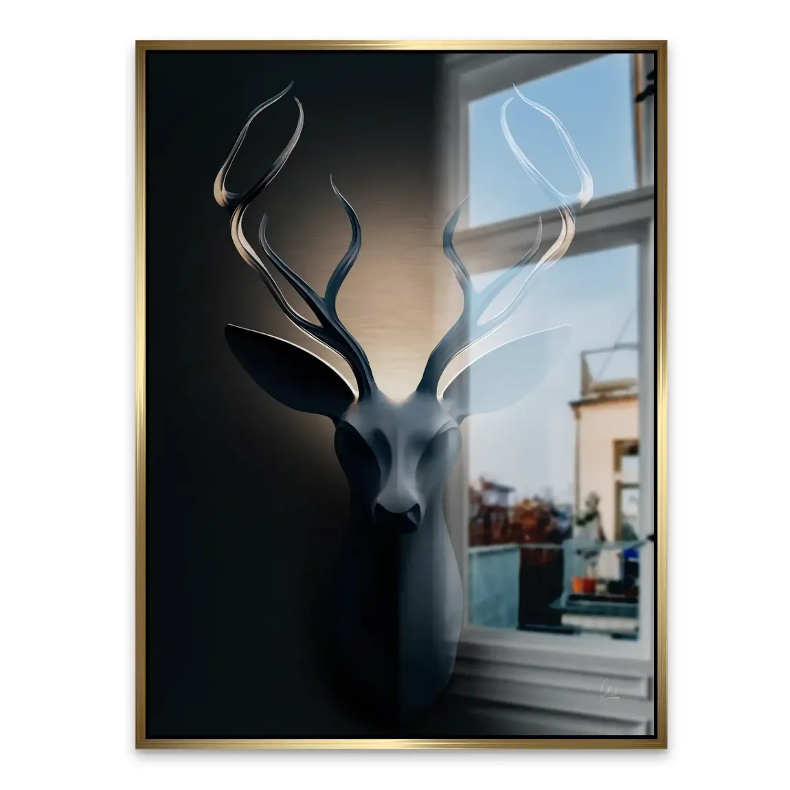 Majestätischer Hirsch Alu Gebürstet Bild