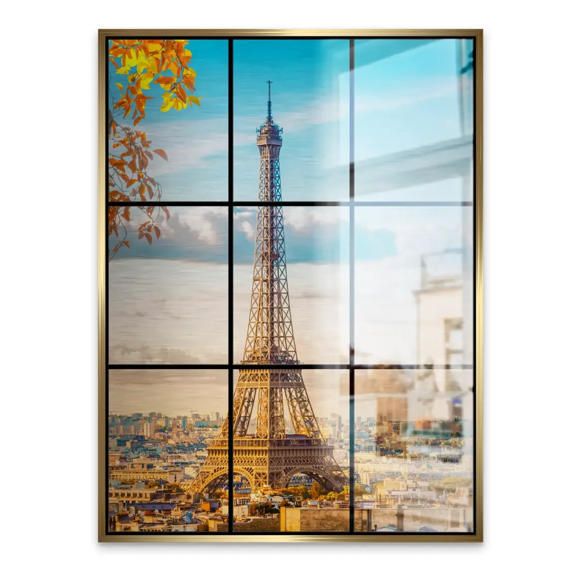 Morning Glow Paris Alu Gebürstet Bild