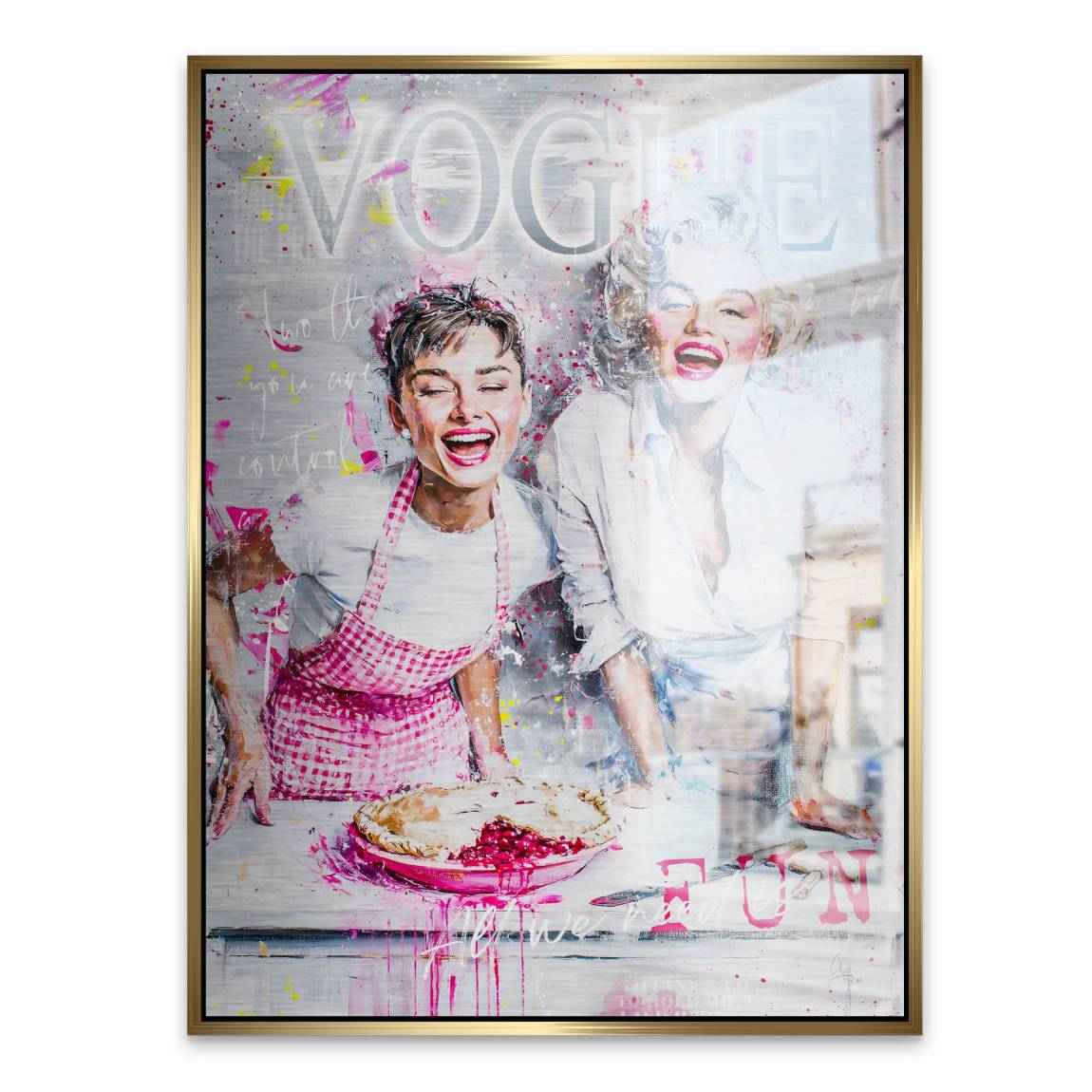 Audrey Marilyn Vogue Aluminiumbild gebürstet