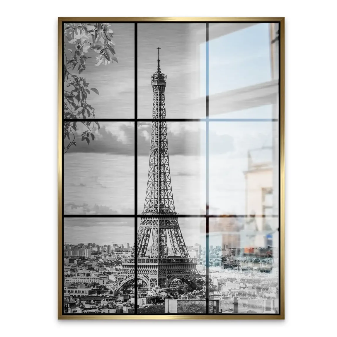 Paris Skyline View Alu Gebürstet Bild