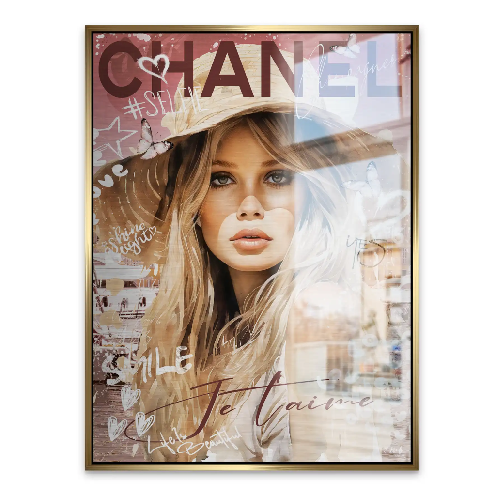 Pop Art Bardot Chanel Aludibond Gebürstet INGALERIE