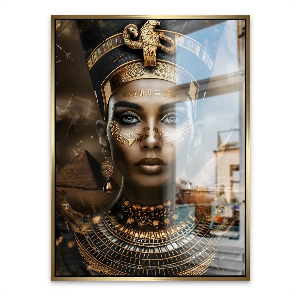Nofretete Ägypten Style Aludibond Gebürstet INGALERIE