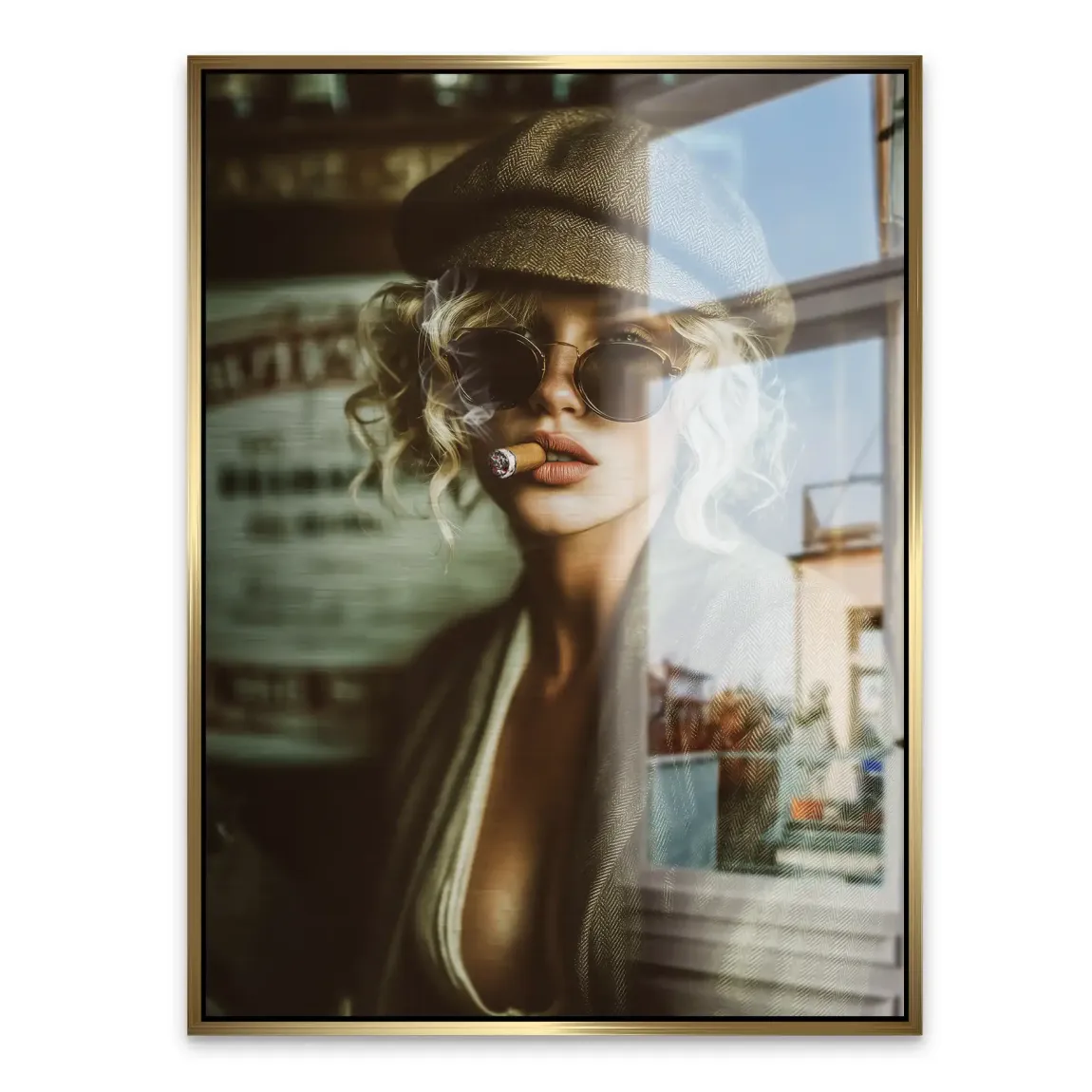 Smoked Confidence Lady Alu Gebürstet Bild