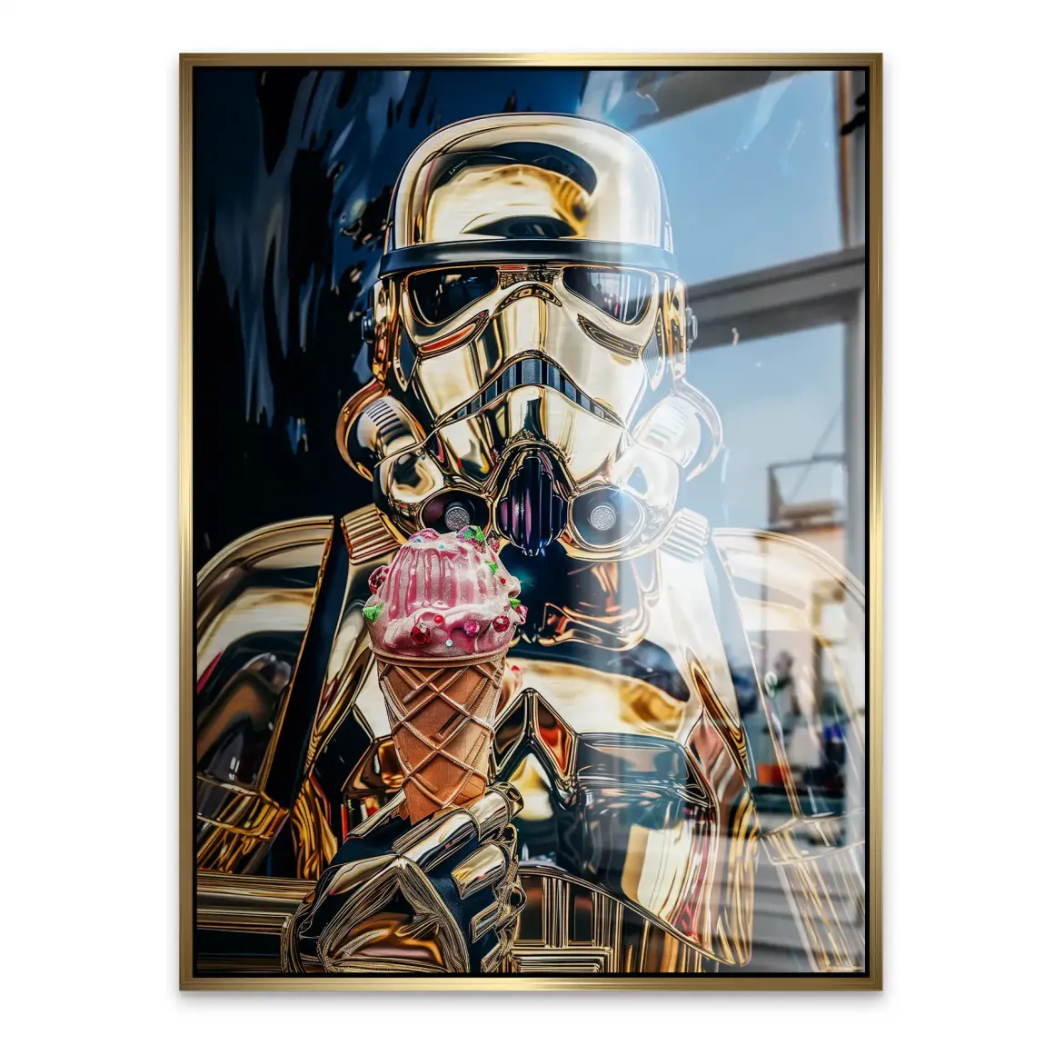 Stormtrooper Eis Aluminiumbild gebürstet