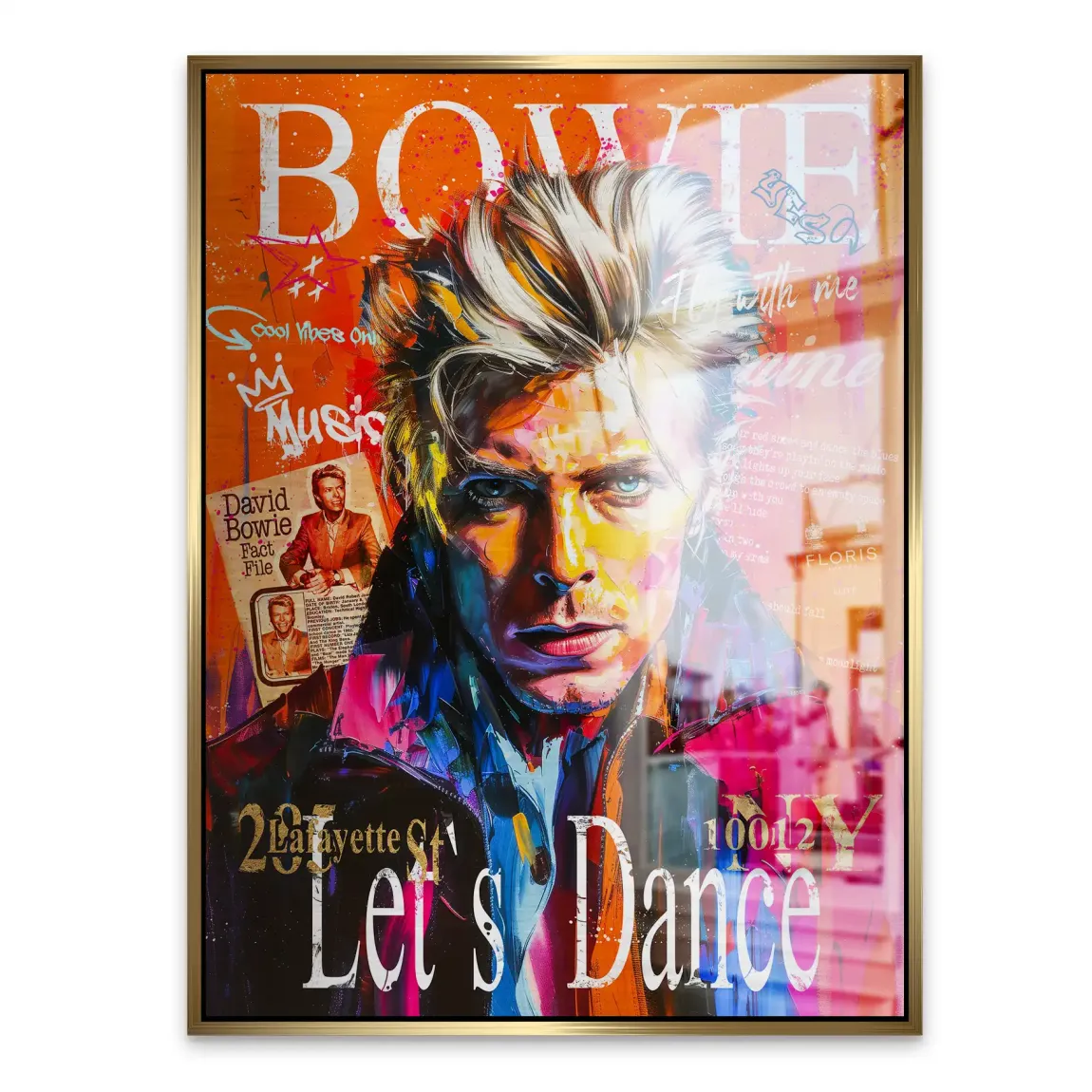David Bowie Pop Art Vision Aludibond Gebürstet INGALERIE