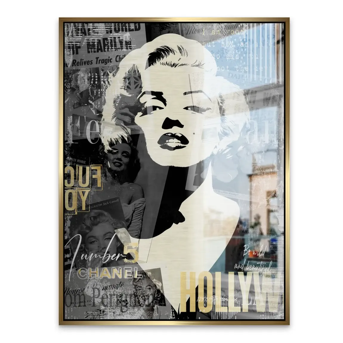 Marilyn Monroe Glamour News Aluminiumbild gebürstet