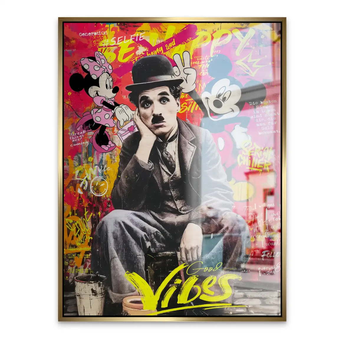 Legends Charlie & Micky Pop Art Aludibond Gebürstet INGALERIE