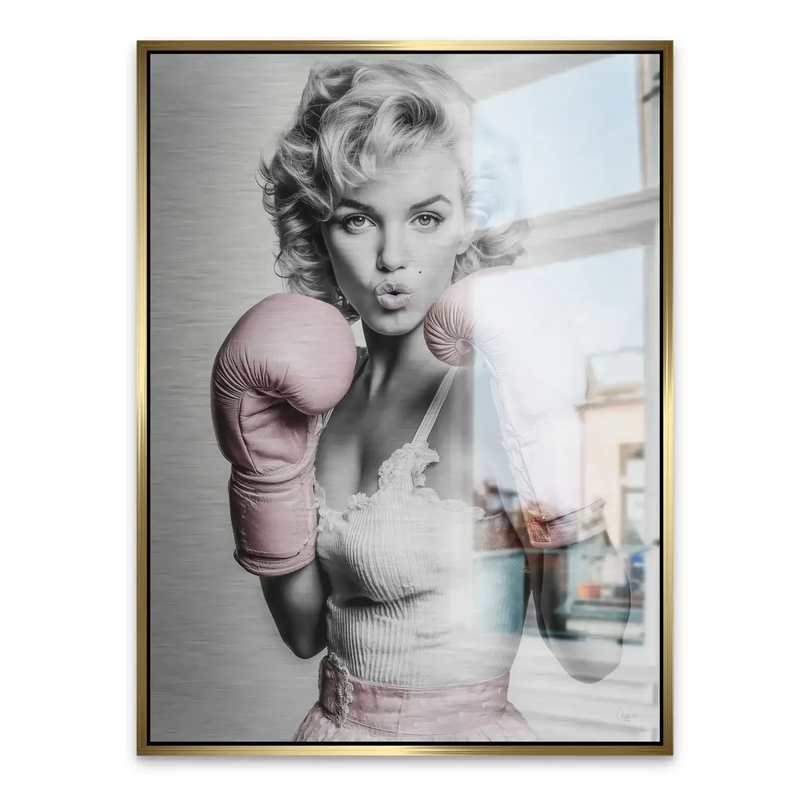 Marilyn Monroe Punch Alu Gebürstet Bild