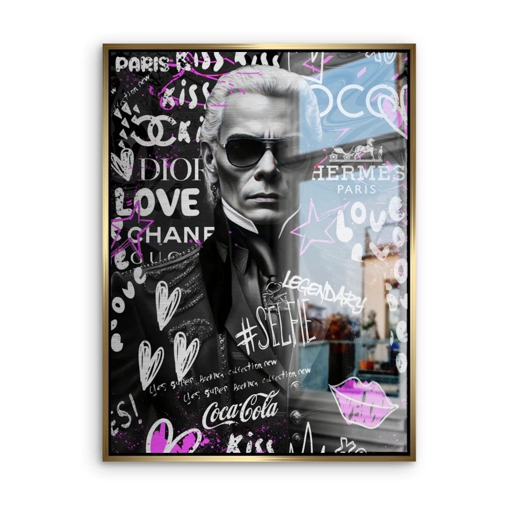 Karl Pop Art Style Aludibond Brush Bild INGALERIE