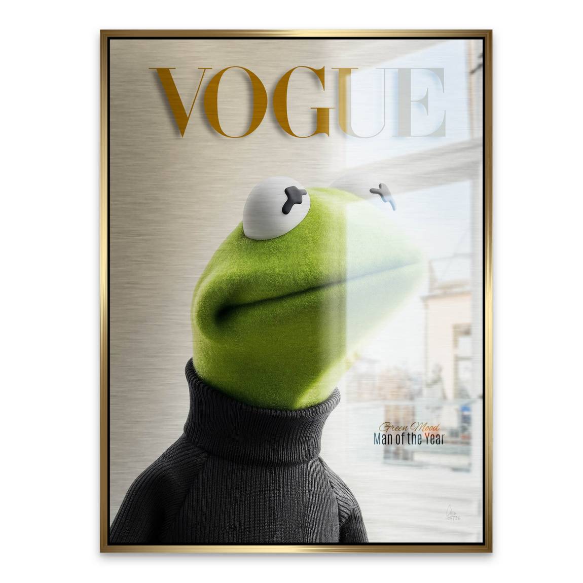 Kermit Couture Aluminiumbild gebürstet