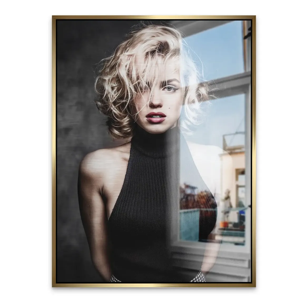 Midnight Allure Marilyn Monroe Alu Gebürstet Bild