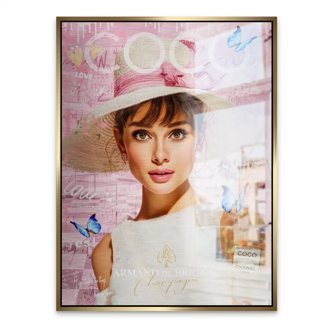 Audrey Hepburn Coco Armand Aludibond Gebürstet INGALERIE