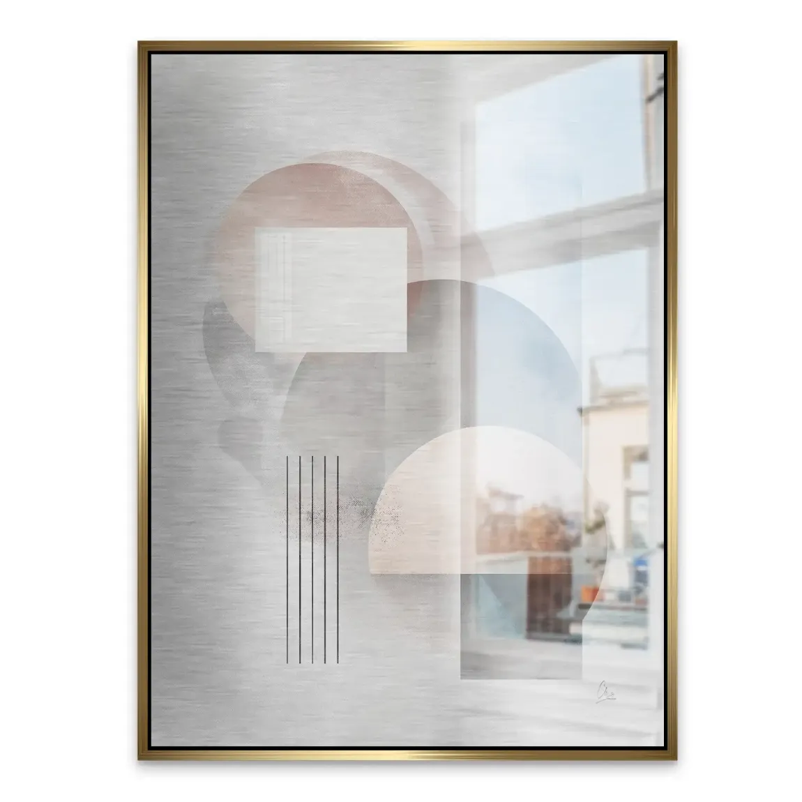 Soft Circles Alu Gebürstet Bild