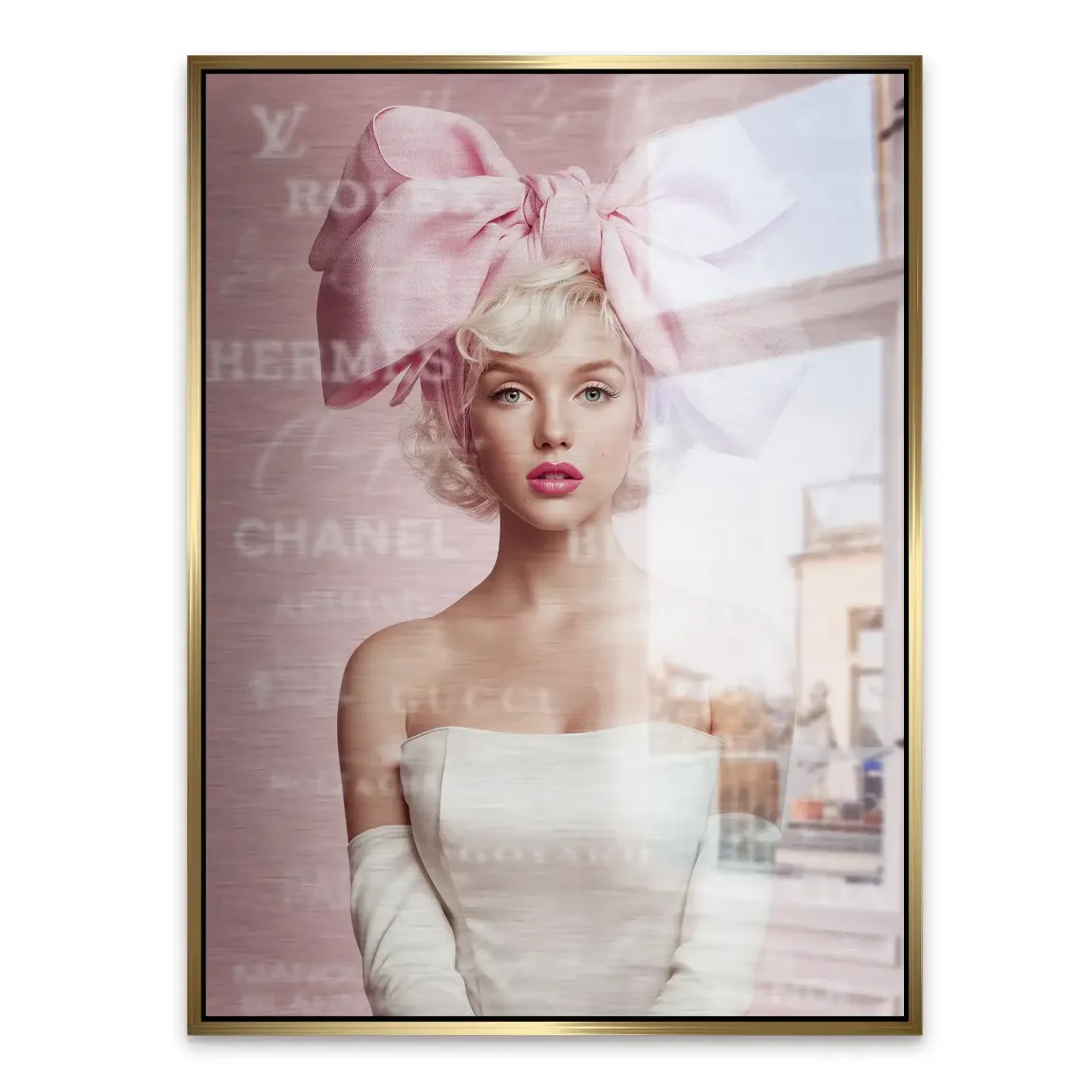 Marilyn Monroe Couture Pop Art Alu Gebürstet Bild