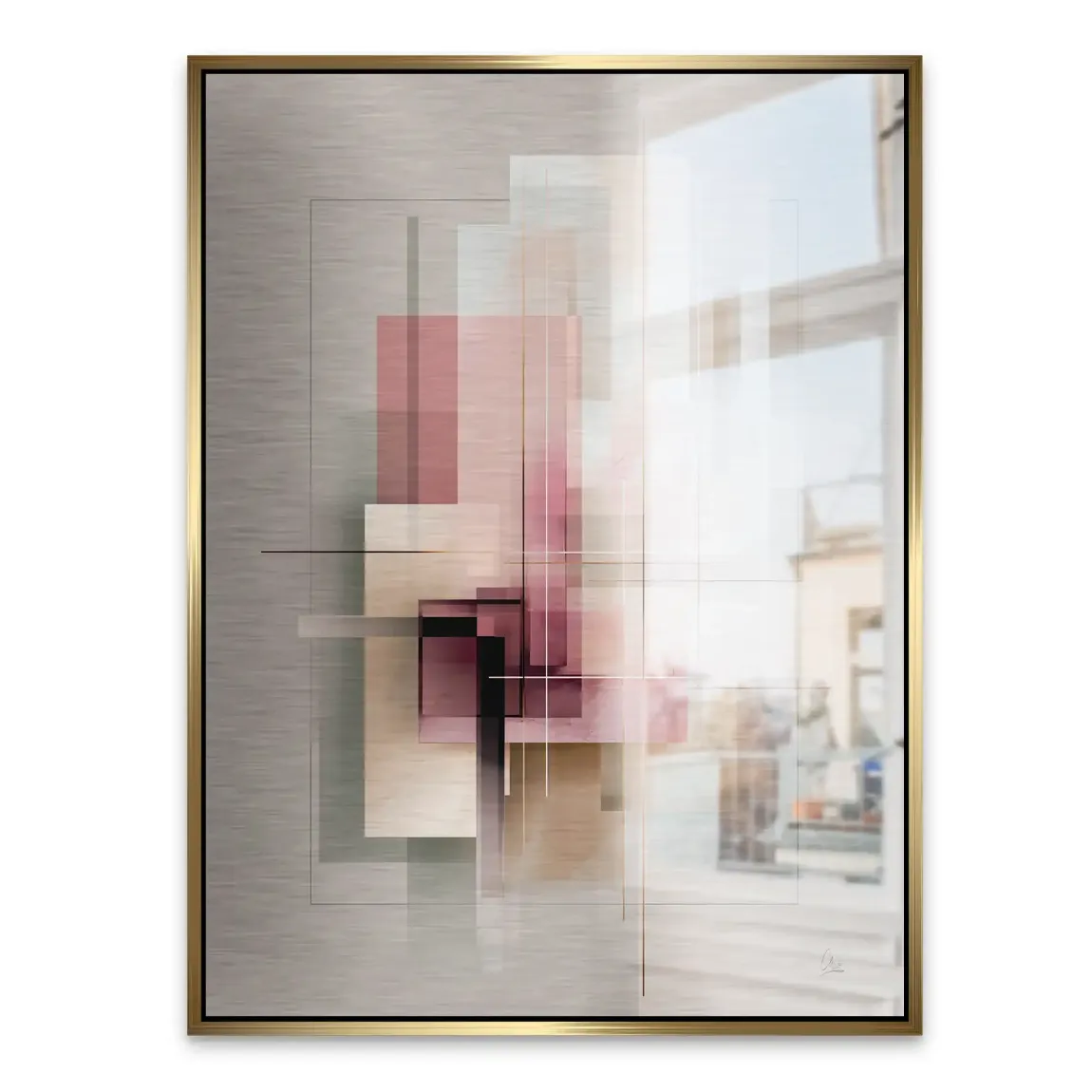 Soft Geometry Alu Gebürstet Bild