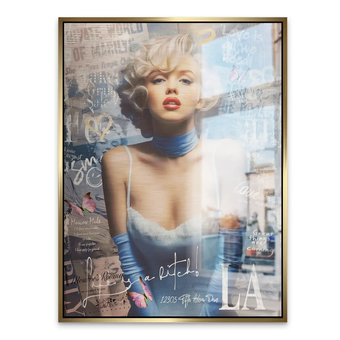 Marilyn Monroe Velvet Allure Aludibond Gebürstet