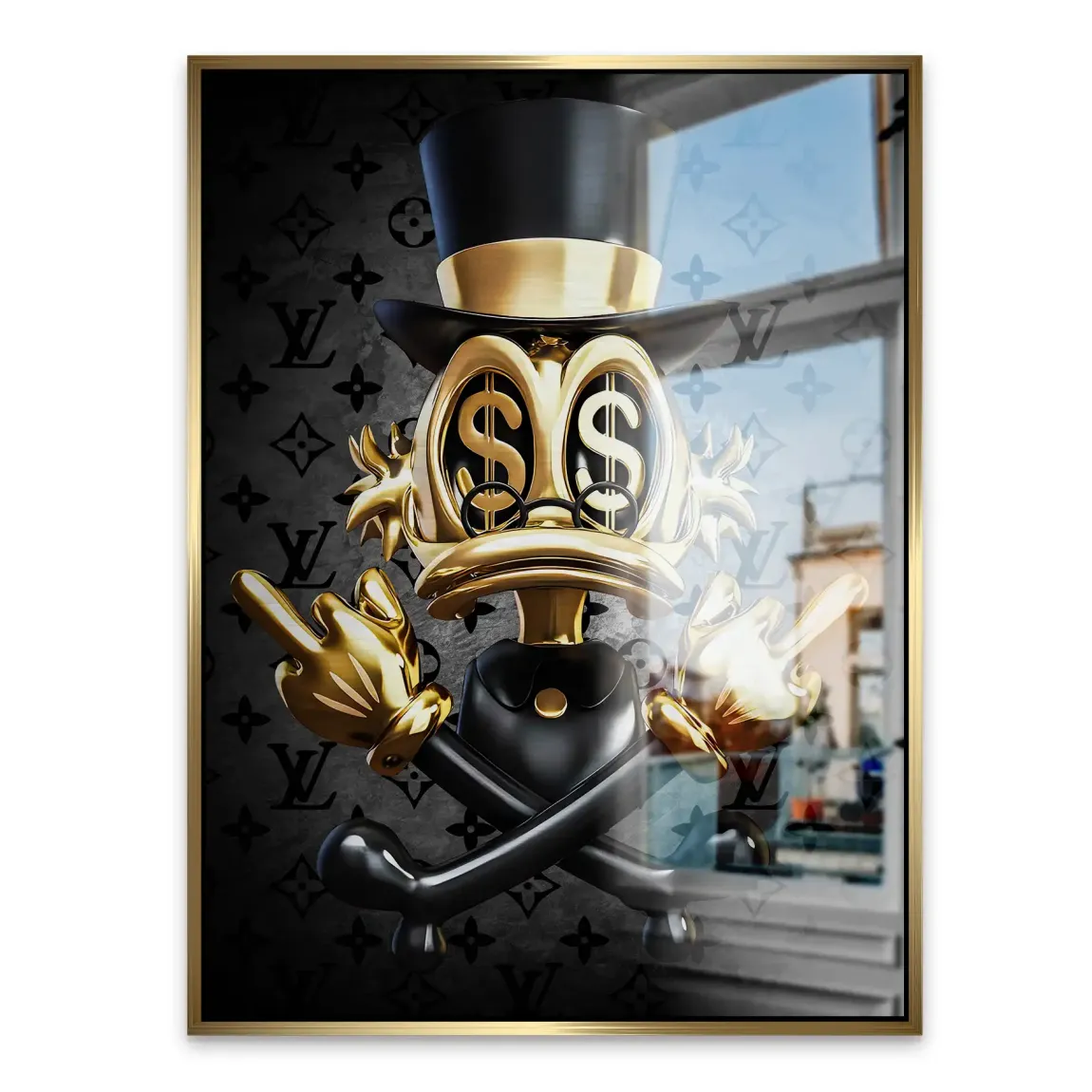 Money Skull Duck Alu Gebürstet Bild